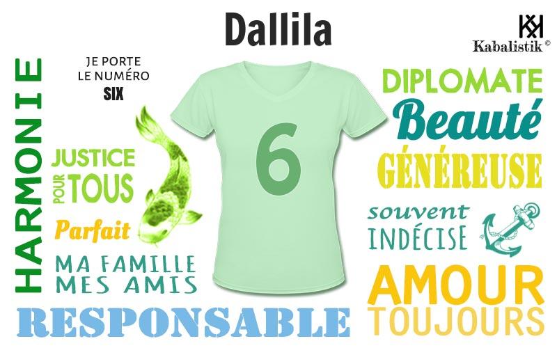 La signification numérologique du prénom Dallila