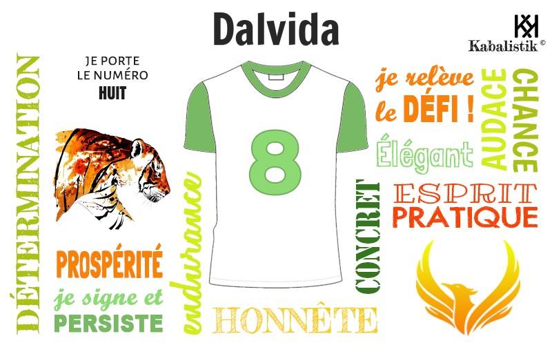 La signification numérologique du prénom Dalvida