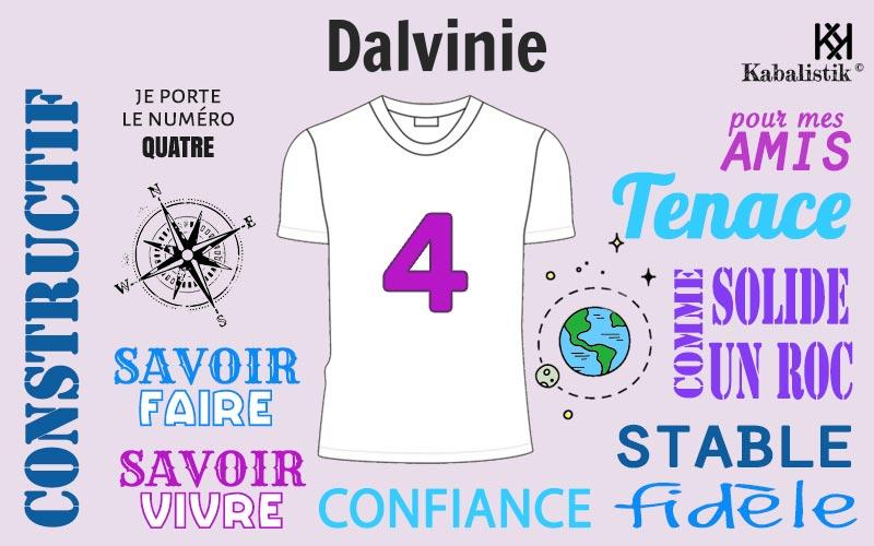 La signification numérologique du prénom Dalvinie