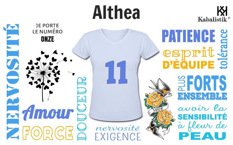 La signification numérologique du prénom Althea