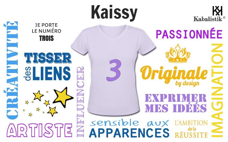La signification numérologique du prénom Kaissy