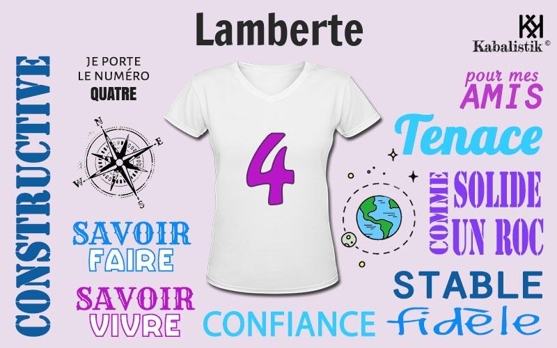 La signification numérologique du prénom Lamberte