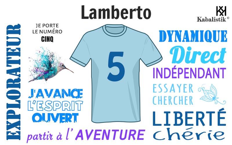 La signification numérologique du prénom Lamberto