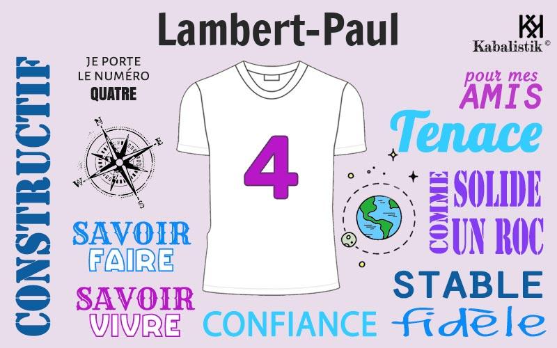 La signification numérologique du prénom Lambert-paul