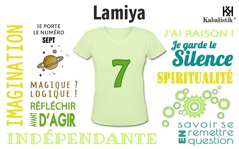 La signification numérologique du prénom Lamiya