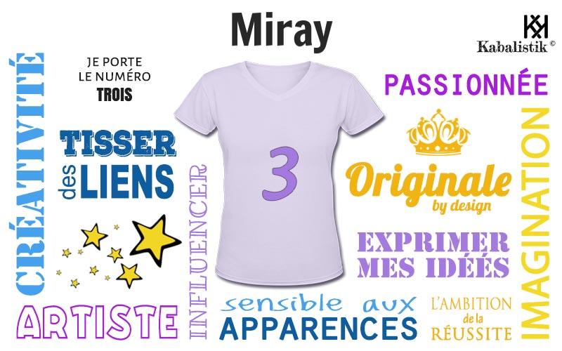 La signification numérologique du prénom Miray