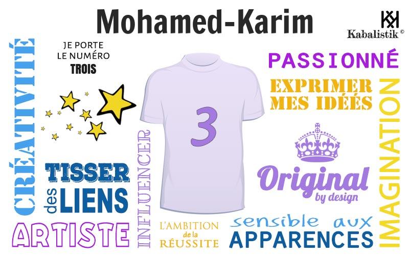 La signification numérologique du prénom Mohamed-karim