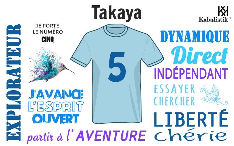 La signification numérologique du prénom Takaya