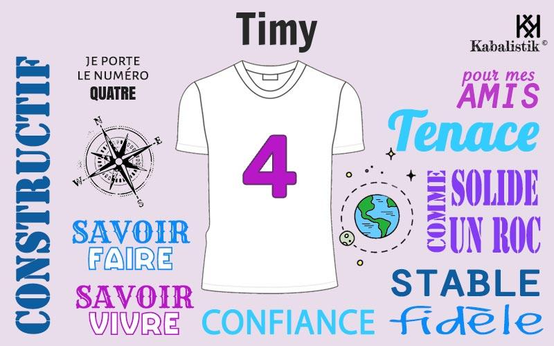 La signification numérologique du prénom Timy