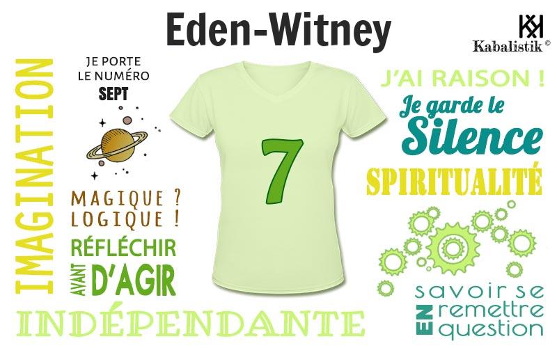 La signification numérologique du prénom Eden-Witney