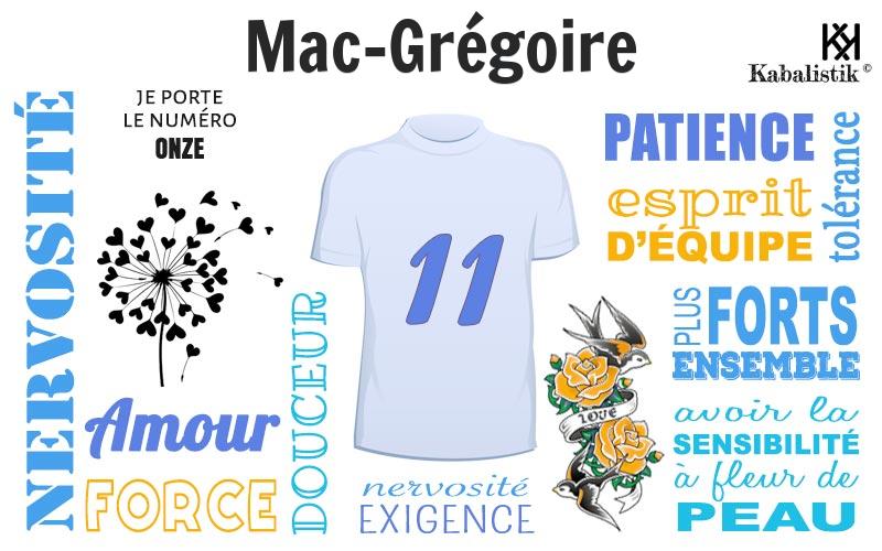 La signification numérologique du prénom Mac-Grégoire
