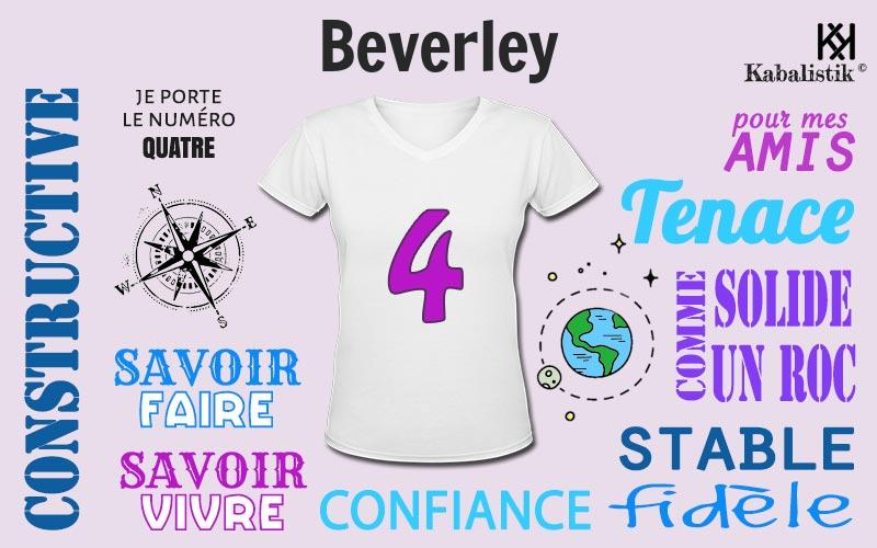 La signification numérologique du prénom Beverley