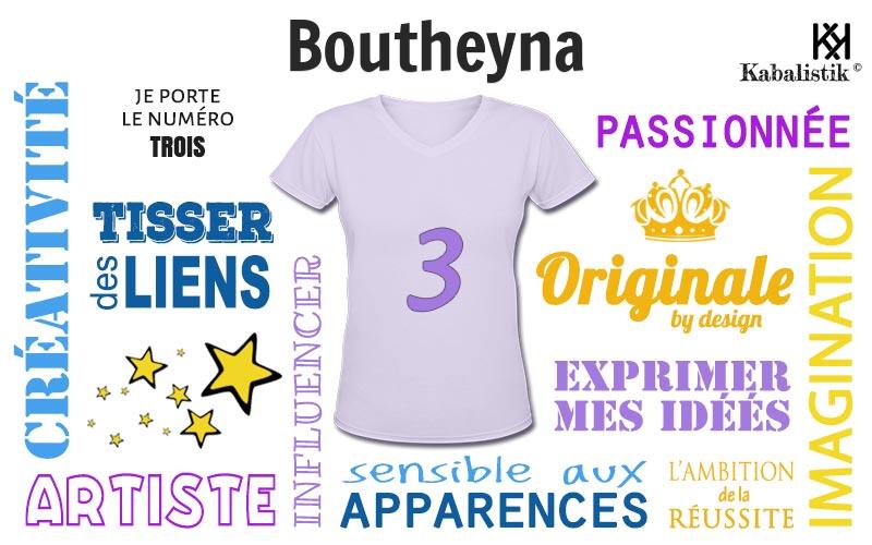 La signification numérologique du prénom Boutheyna