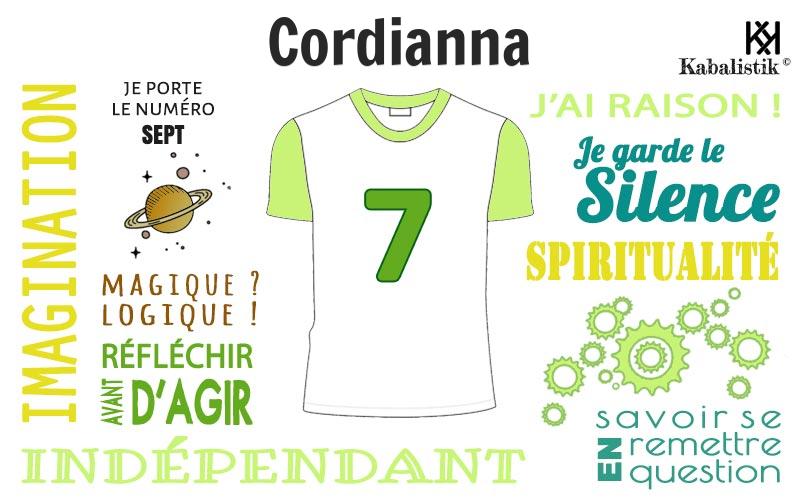 La signification numérologique du prénom Cordianna