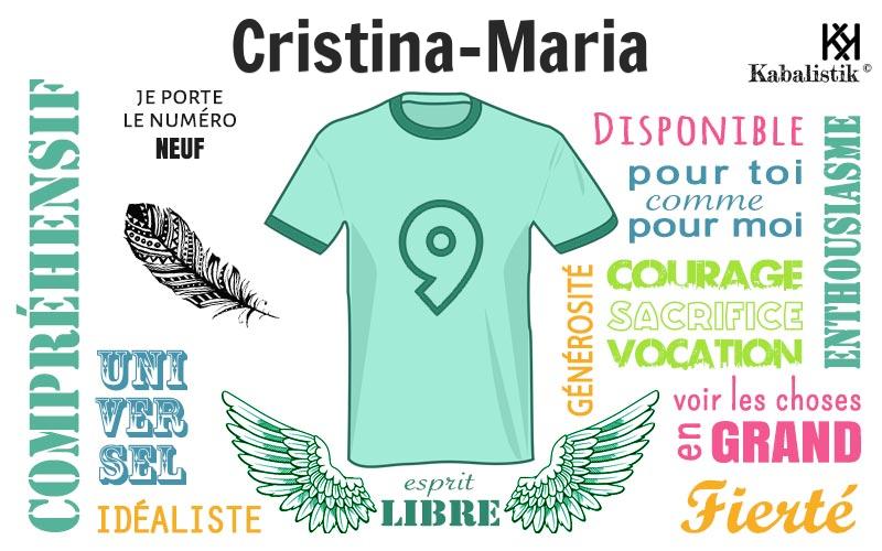 La signification numérologique du prénom Cristina-maria