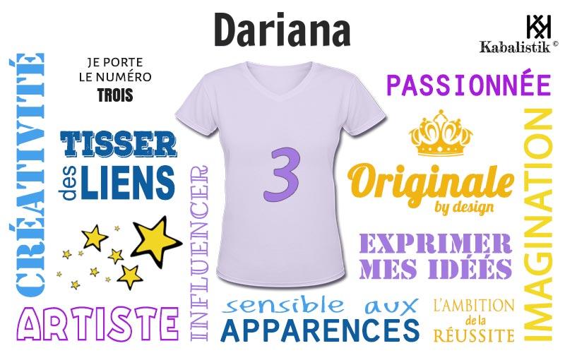 La signification numérologique du prénom Dariana