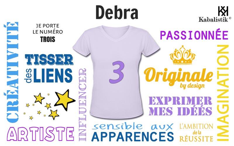 La signification numérologique du prénom Debra