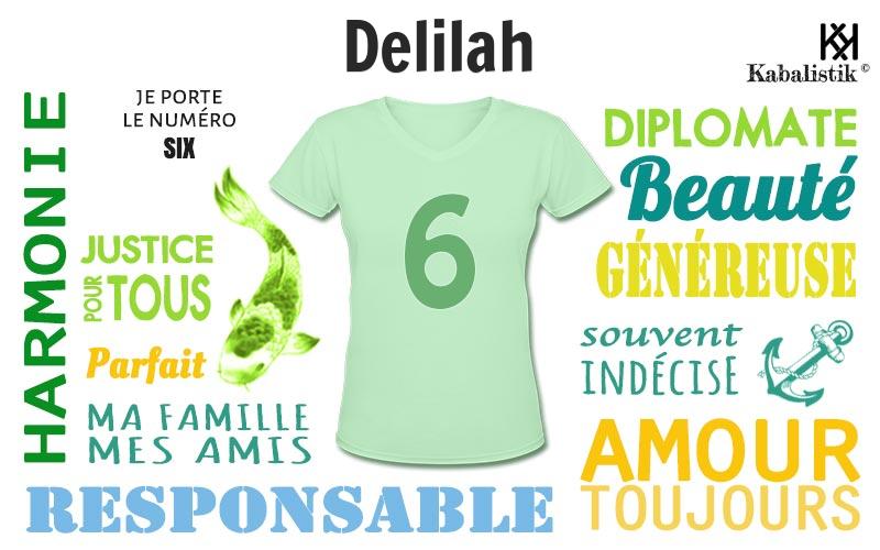 La signification numérologique du prénom Delilah