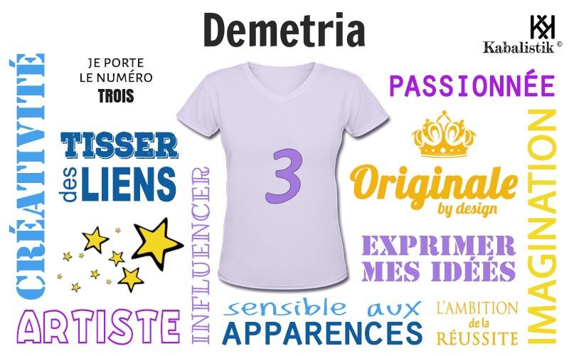 La signification numérologique du prénom Demetria
