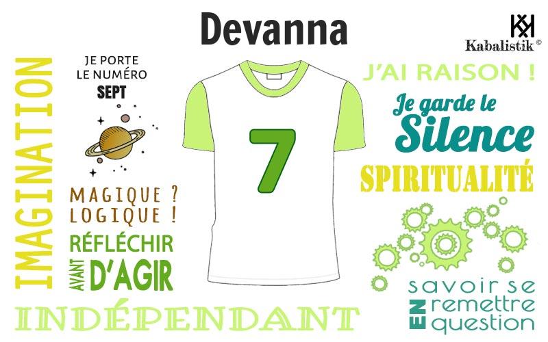 La signification numérologique du prénom Devanna