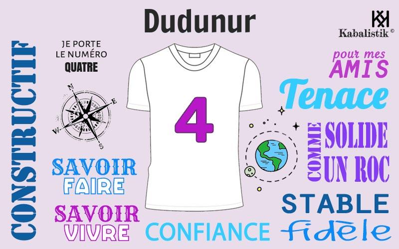 La signification numérologique du prénom Dudunur