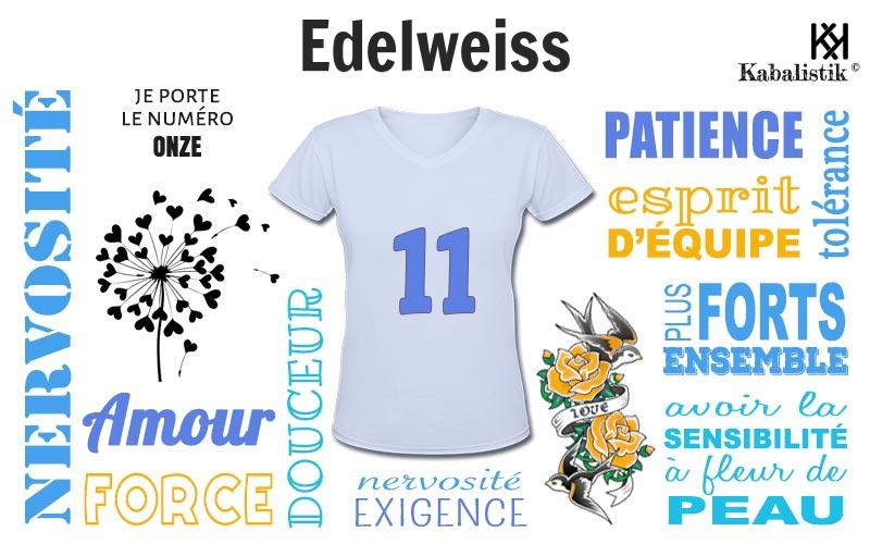 La signification numérologique du prénom Edelweiss