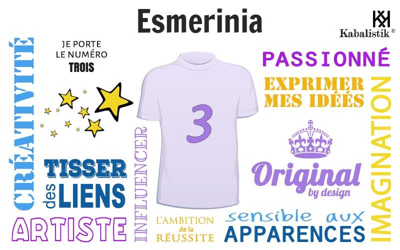 La signification numérologique du prénom Esmerinia