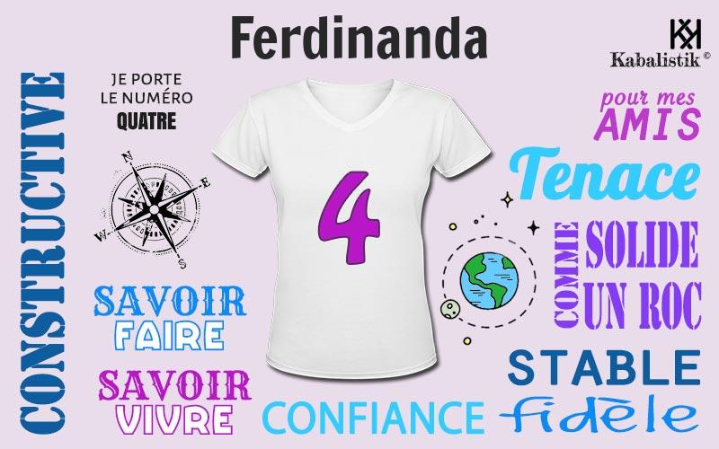 La signification numérologique du prénom Ferdinanda