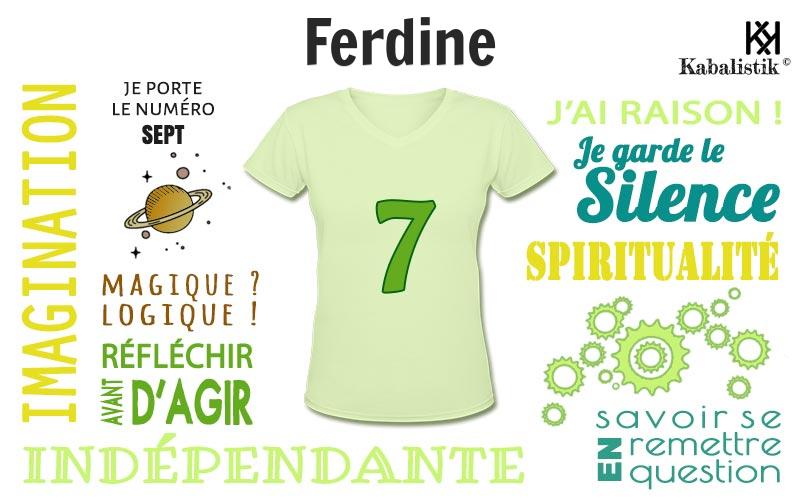 La signification numérologique du prénom Ferdine