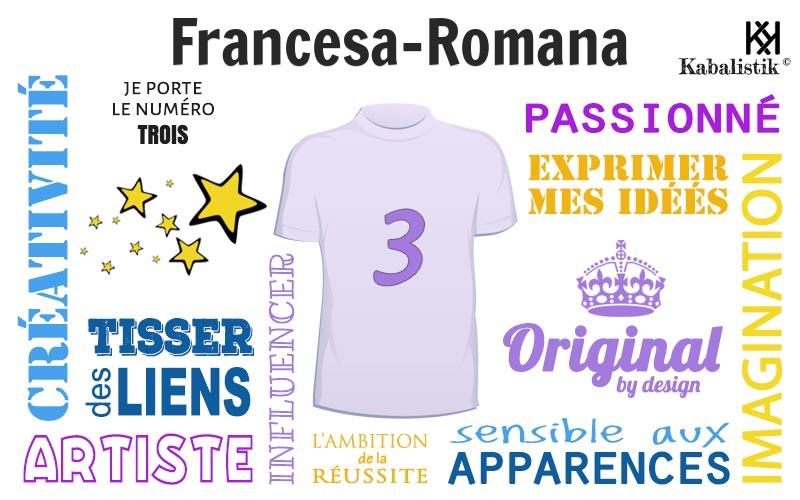 La signification numérologique du prénom Francesa-romana