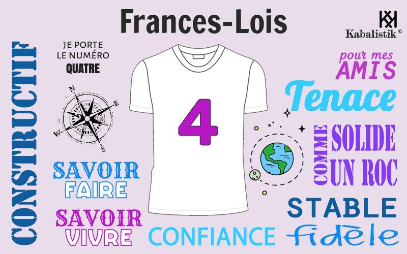 La signification numérologique du prénom Frances-lois
