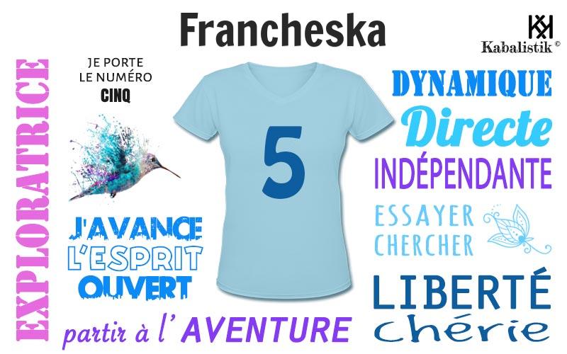 La signification numérologique du prénom Francheska