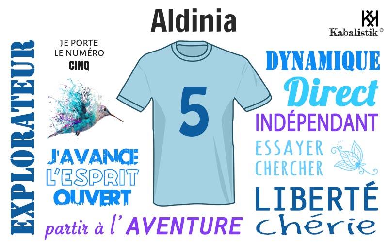 La signification numérologique du prénom Aldinia