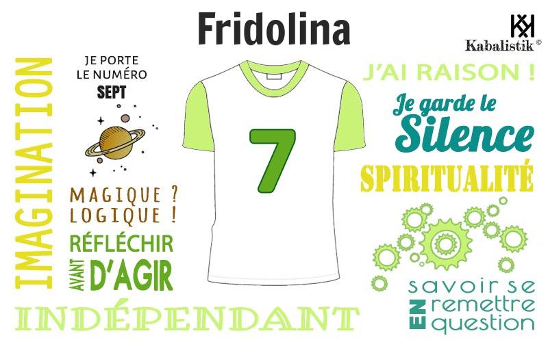 La signification numérologique du prénom Fridolina