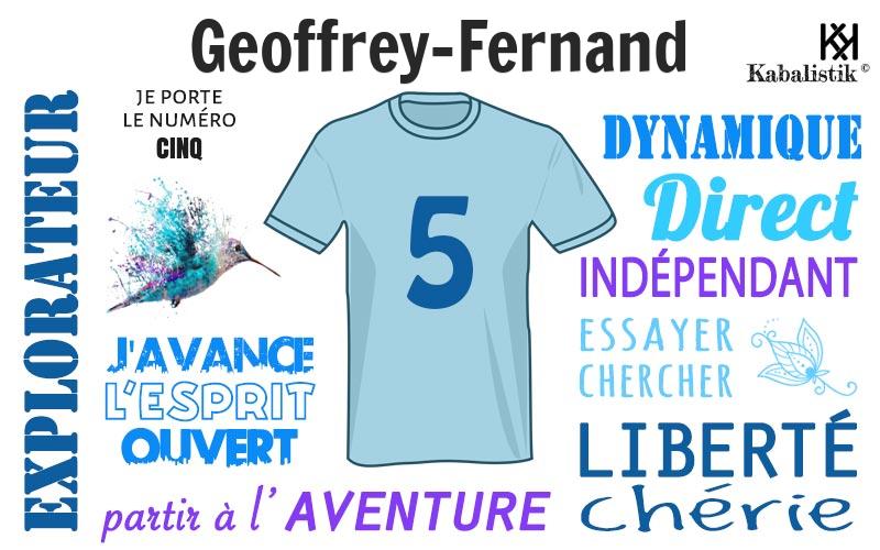 La signification numérologique du prénom Geoffrey-fernand