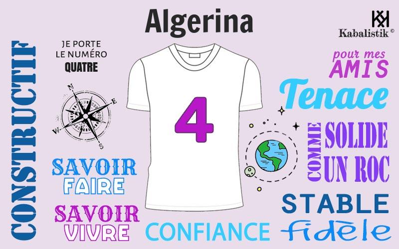 La signification numérologique du prénom Algerina