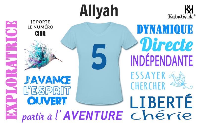 La signification numérologique du prénom Allyah