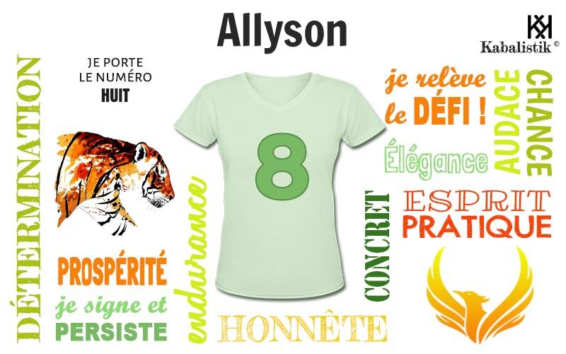 La signification numérologique du prénom Allyson