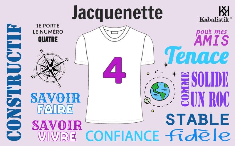 La signification numérologique du prénom Jacquenette