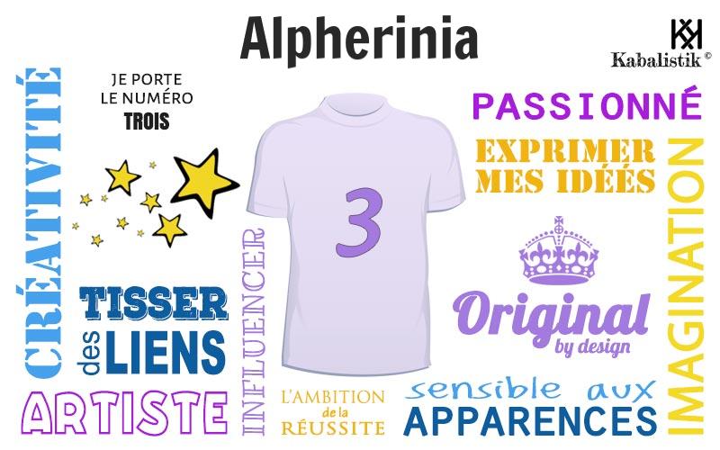 La signification numérologique du prénom Alpherinia