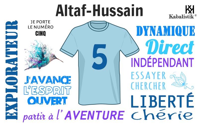 La signification numérologique du prénom Altaf-hussain