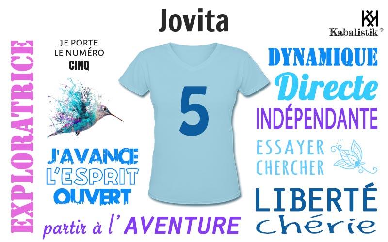 La signification numérologique du prénom Jovita