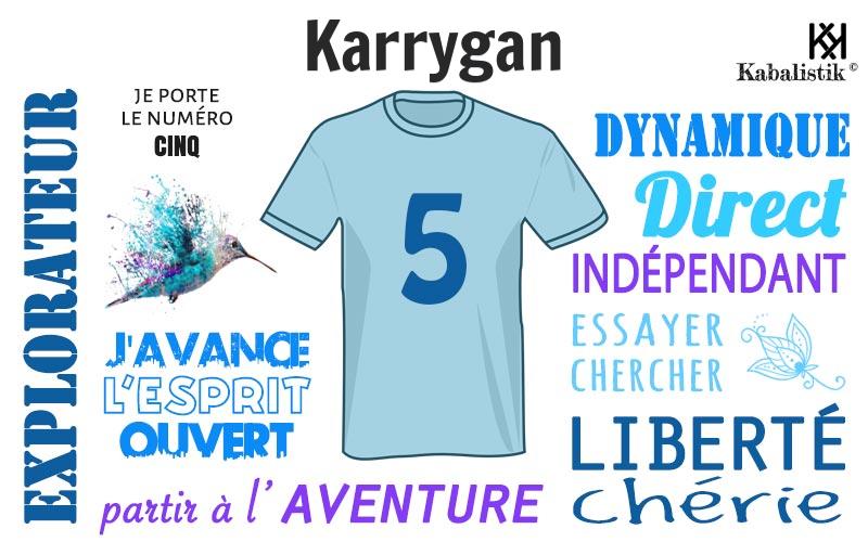 La signification numérologique du prénom Karrygan
