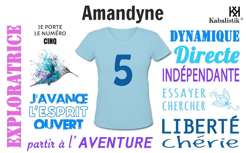 La signification numérologique du prénom Amandyne