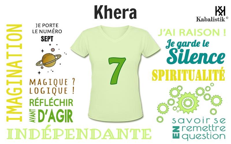 La signification numérologique du prénom Khera