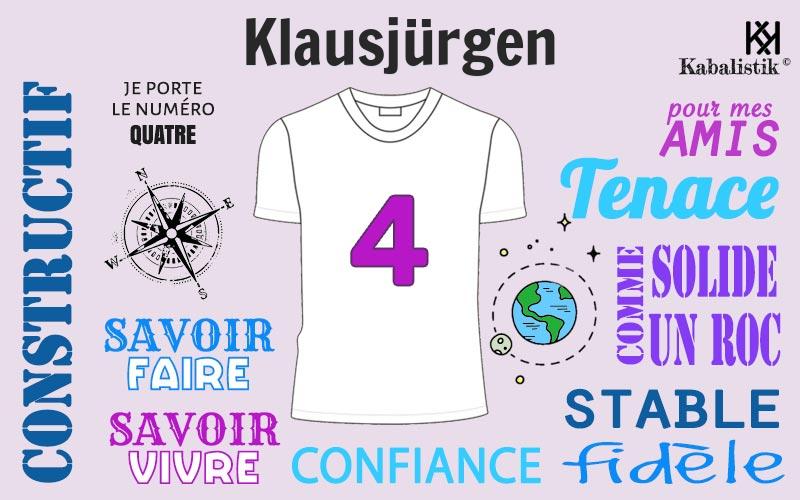 La signification numérologique du prénom Klausjürgen