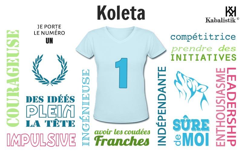La signification numérologique du prénom Koleta