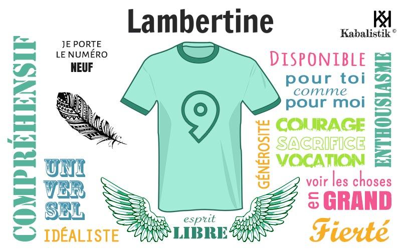 La signification numérologique du prénom Lambertine