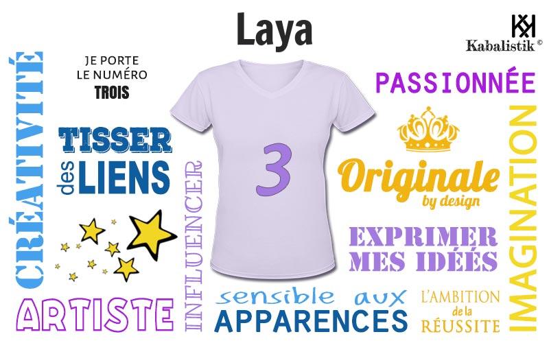 La signification numérologique du prénom Laya