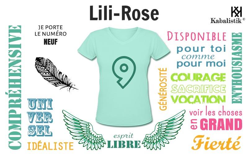 La signification numérologique du prénom Lili-rose